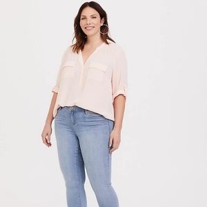 HARPER - BLUSH GEORGETTE PULLOVER BLOUSE (D1)